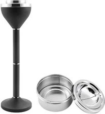 Standing Ashtray Outdoor for Patio, Large & Tall Outside Ash Tray for Cigaret...