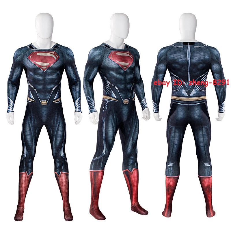Traje Clásico de Superman Hombre de Acero Cosplay Monos Superhéroe Disfraz de Halloween Foto 3 de 4