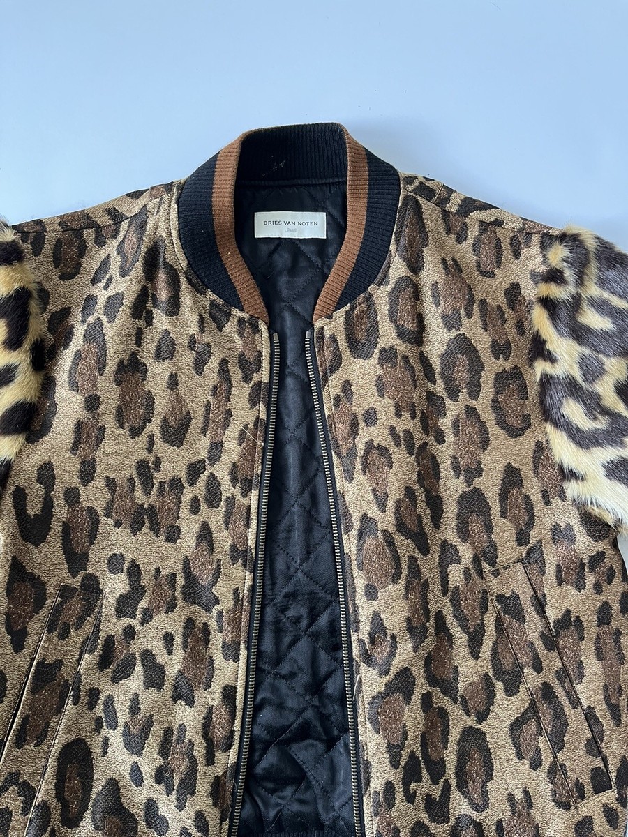 Dries Van Noten RUNWAY “Vascot” Leopard Bomber Jacket W Dries Van Noten RUNWAY “Vascot” Leopard Bomber Jacket W