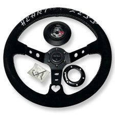 350mm Suede Steering Wheel Short Hub Adapter For 83-04 Mustang 89-92 Ranger 350mm Suede Steering Wheel Short Hub Adapter For 83-04 Mustang 89-92 Ranger