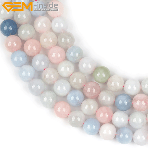 Natural Gemstone Genuine Morganite Stone Jewelry Making Loose Beads Strand 15" - Picture 19 of 30