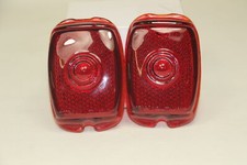 37 38 Chevy 40-52 Sedan Deliver Rear Taillight Lamp Glass Lens Pair