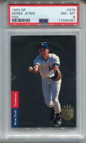 1993 SP Foil Baseball 279 Derek Jeter Rookie Card RC Graded PSA 8 NM MINT