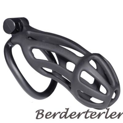 Cobra Male Resin Chastity Device Mamba Cage Ring Lock with Belt 4 Rings Slave