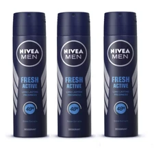 NIVEA Fresh Active 48hrs Ocean Extract Deodorant For Men (PACK OF 3)