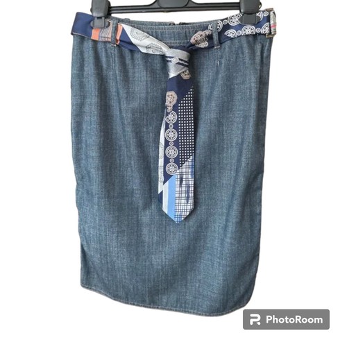 Alexander McQueen denim skirt Knee Length sz S IT 40