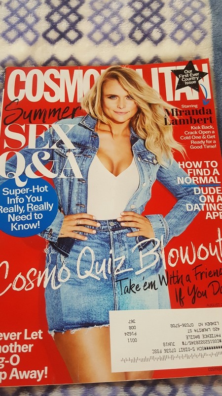 Cosmopolitan, August 2017, Miranda Lambert