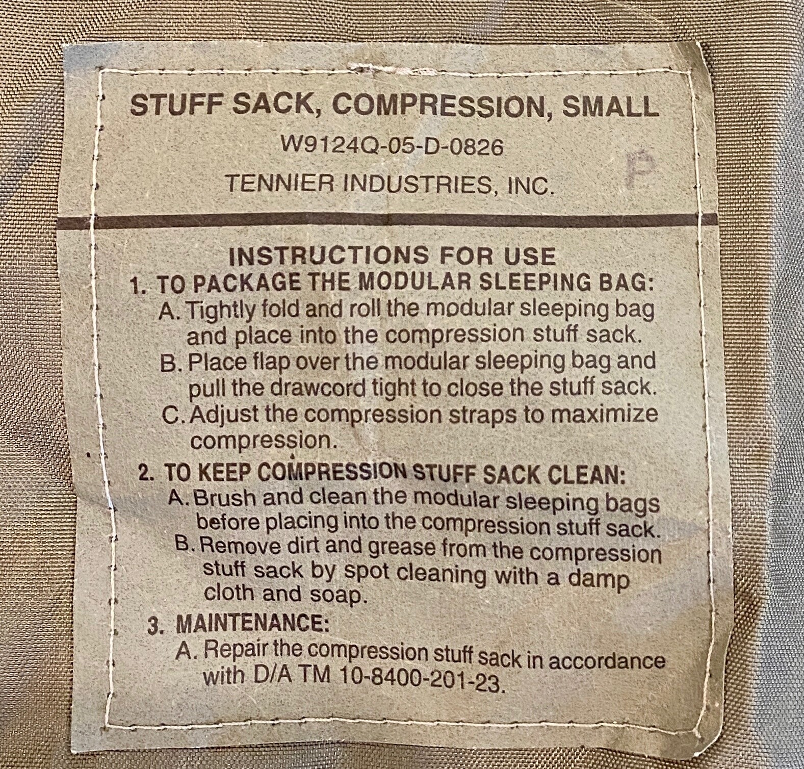 U.S.Made Tennier 5 piece Military Modular Sleep System ACU Digital eBay