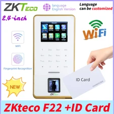 ZKTeco F22 WIFI TCP/IP Biometric Fingerprint Time Attendance Access Control +ID