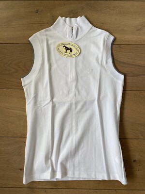 Iris Bayer Shirt Top Oberteil Reitbekleidung 38 M Weiß NEU