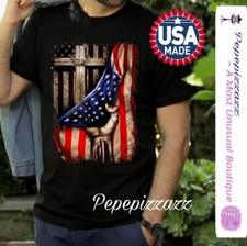 FLAG CROSS Save America Tshirt. Any color/size *UNISEX* MADE IN USA