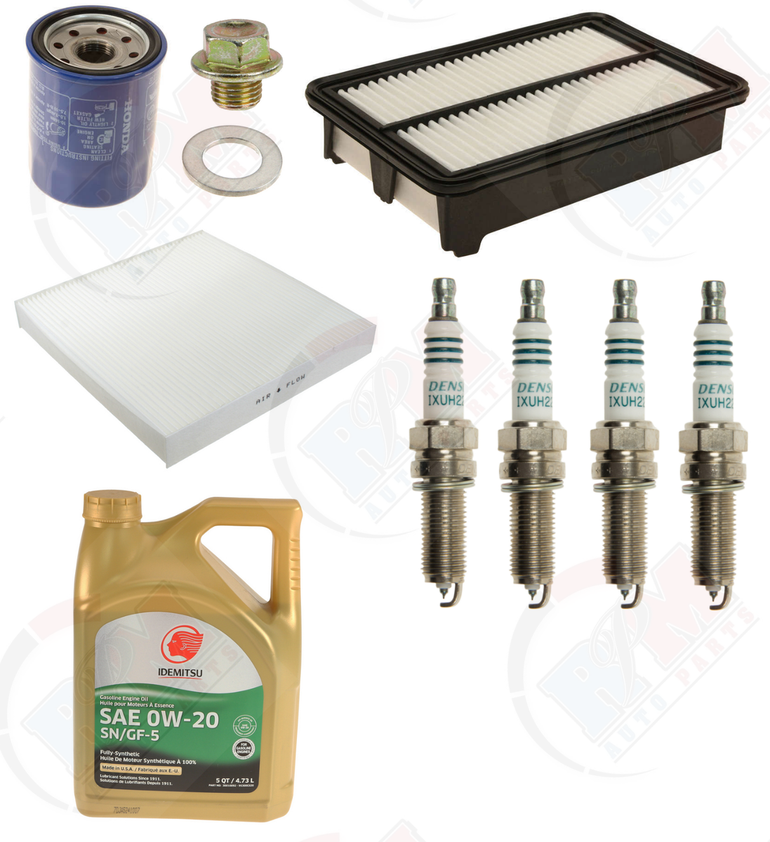 Tune Up Kit + 5QTS IDEMITSU 0W-20 Oil for Honda Civic Si 2.4L