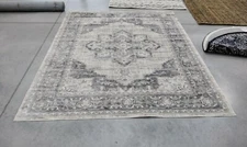 CREAM / GREY 8' X 10' Stained Rug, Reduced Price 1172710873 BNT865B-8