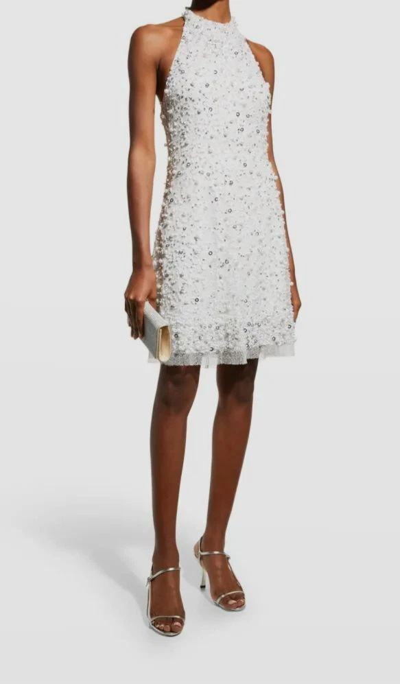 aidan mattox white sequin dress White Aidan Mattox Dresses for Women for sale