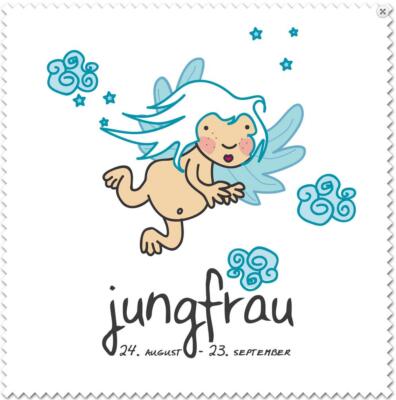 Sternzeichen Microfasertuch ''Jungfrau'' von La Kelnet - Brillenputztuch - NEU OVP