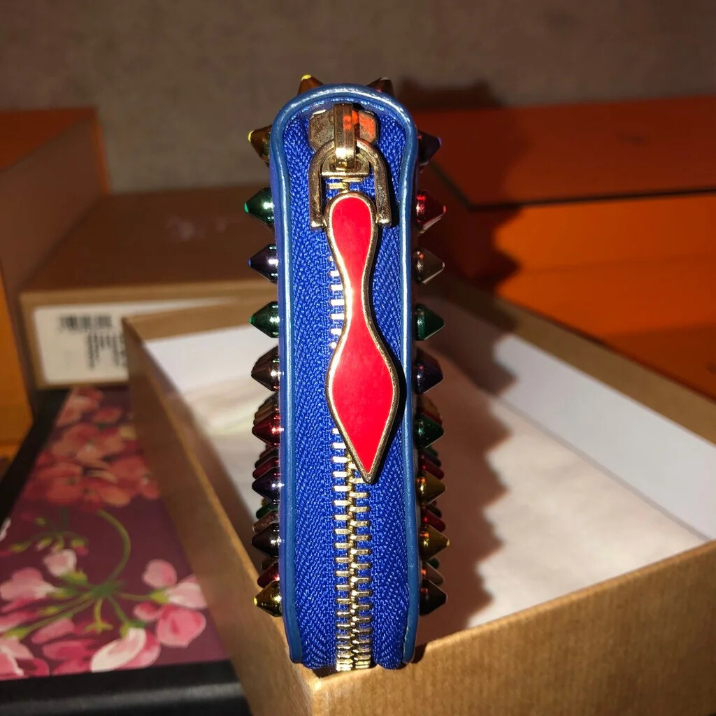 Christian Louboutin panettone wallet calf paris/spikes electric