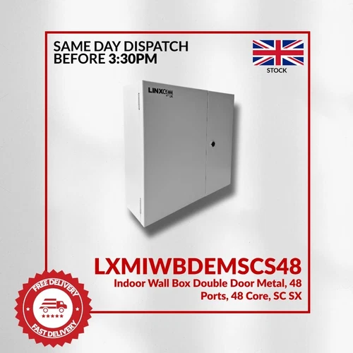 Indoor Wall Box Double Door Metal, 48 Ports, 48 Core, SC SX
