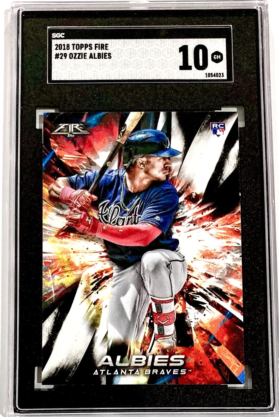 2018 Topps Fire #29 Ozzie Albies SGC 10 GEM MINT RC