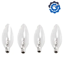 4x Philips DuraMax Blunt Tip Candle Lamp Light BC25B10-1/2C/CL/LL 120V 168245