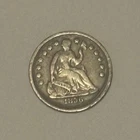 1856 Silver Seated Liberty Half Dime U.S. Silver Coin