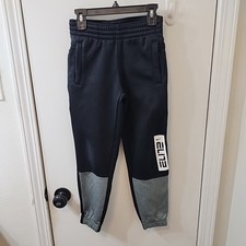 Nike Boys' Therma-Fit Athletic Joggers Dark Black And Gray Size Small