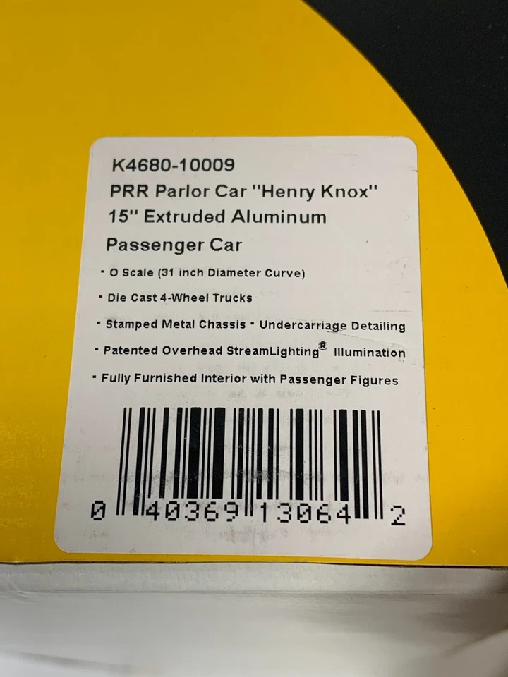 K-Line PRR Aluminum Passenger Cars - O Gauge - Henry Knox Edition - NICE! - Image 4 of 4