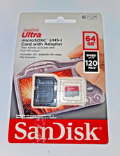 *NEW* 64GB SanDisk Ultra MicroSDXC UHS-1 Card with Adapter