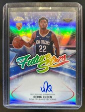 2025-26 Topps Chrome Derik Queen Future Stars Auto RC Refractor #FS-DQ Pelicans