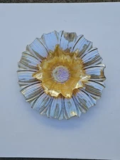 RARE Sunflower "Goofus Glass" Dishes Lot of 2 New