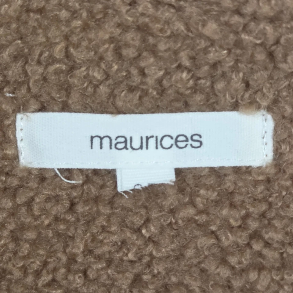 Maurices Faux Suede Sherpa Trim Vest Brown Pockets Womens M Boho Western Cowgirl - Image 4 of 4