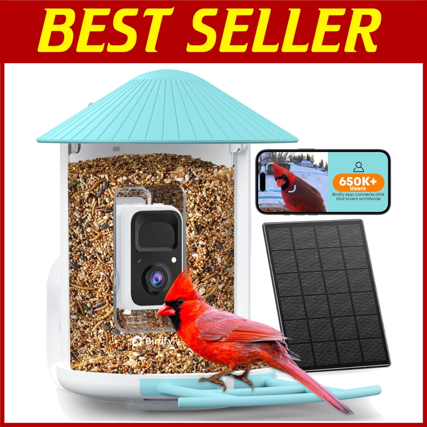 Birdfy Smart Bird Feeder with 2K AI Camera