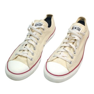 Converse Chuck Taylor All Star Shoes Men Size 12 Cream Canvas Low Top Sneaker