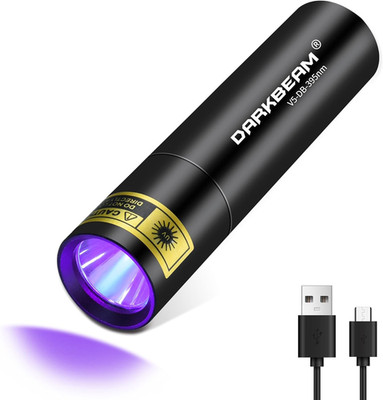 DARKBEAM Flashlight UV Black Light 395 NM, Mini but Powerful USB- C LED Recharge