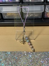 Homemade Travel Airplane With Acrylic Colorful Beads, Lobster Clasp Phone Charm