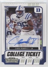 2021 Contenders Draft Picks College Ticket Stub 83/96 Chris Rumph II Auto 0s5