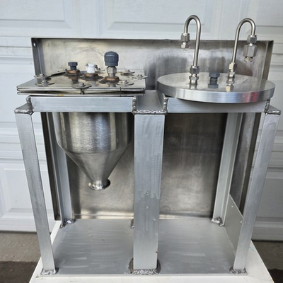 #ad Parker Stainless Steel Dual Chamber Vacuum Pressure Tank Hopper Assembly Custom $899.90
