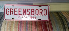 1975 Greensboro NC City Tag, License Plate Topper