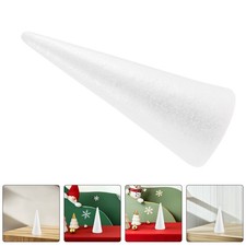 3Pcs Reusable White Foam Cones for Kids DIY Crafts Lightweight Durable Shapes