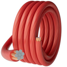 4 Gauge 4 AWG 30 Ft Red Power/Ground Wire Cable, True Spec Transparent Flexible