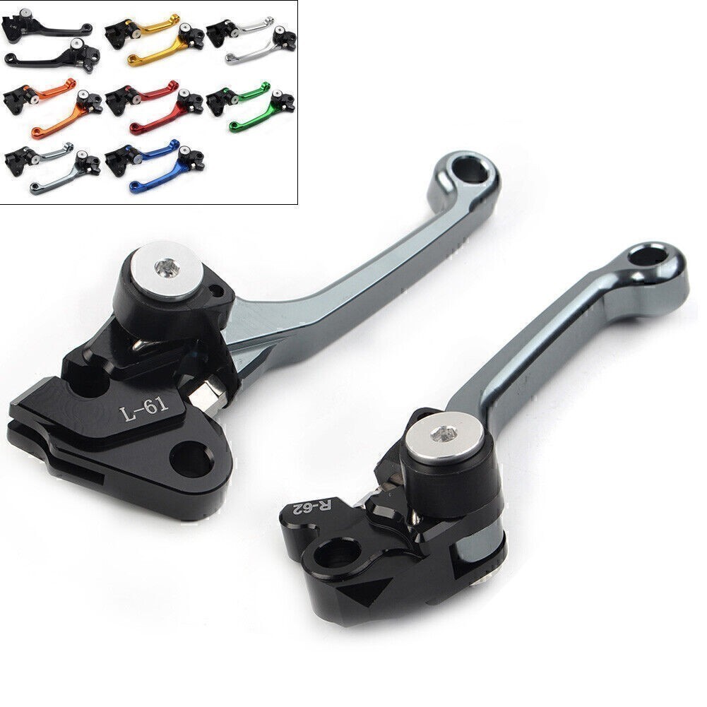 【115】 Pivot Dirt Brake Clutch Levers Handle For Kawasaki KLX250,D