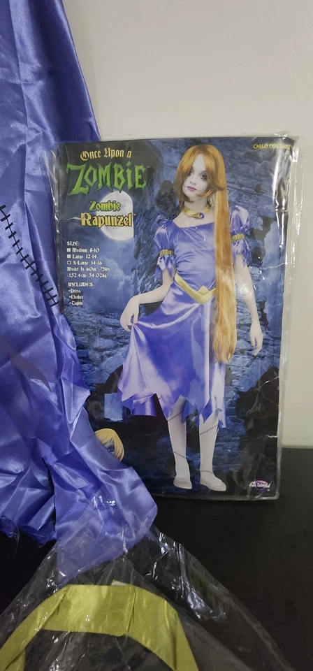 Disfraz Once Upon Zombie Rapunzel Talla XL 14-16 Bolso Dañado...NUEVO Foto 2 de 4