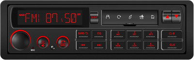Single Din Retro Car Radio: European Style Stereo for Classic Vehicles - Bluetoo