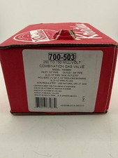 Robertshaw 700-503 700BMV 250 To 750 Millivolt Combination Gas Valve 1/2-3/4"