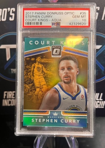 Stephen Curry [Aqua] #35 2017 Panini Donruss Optic Court Kings card
