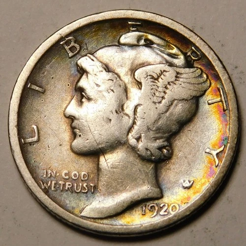 1920 D Mercury Dime VG-F  "Actual Coin Pictured - Appears Cleaned"
