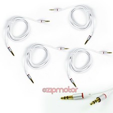 NEW 4X 4FT 3.5MM AUX M/M AUDIO CABLE WHITE FOR LG OPTIMUS G2 L9 HTC ONE MOTO X G
