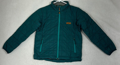 Stilo Puffer Jacket Atlantic Deep Hometown Down Full Zip Hooded Womens Size 8