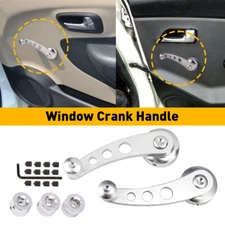 2x Aluminum US Manual Billet Car Window Crank Handle Winder Truck Pickup Silver