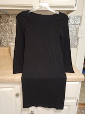 M Rena Slip Dress LBD Black Stretch Reversible One Size Bodycon