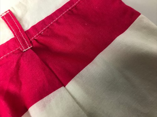 Peter Morrissey Skirt Hot Pink Size 12 White Stripe Pleated Lined Cotton - Picture 8 of 12